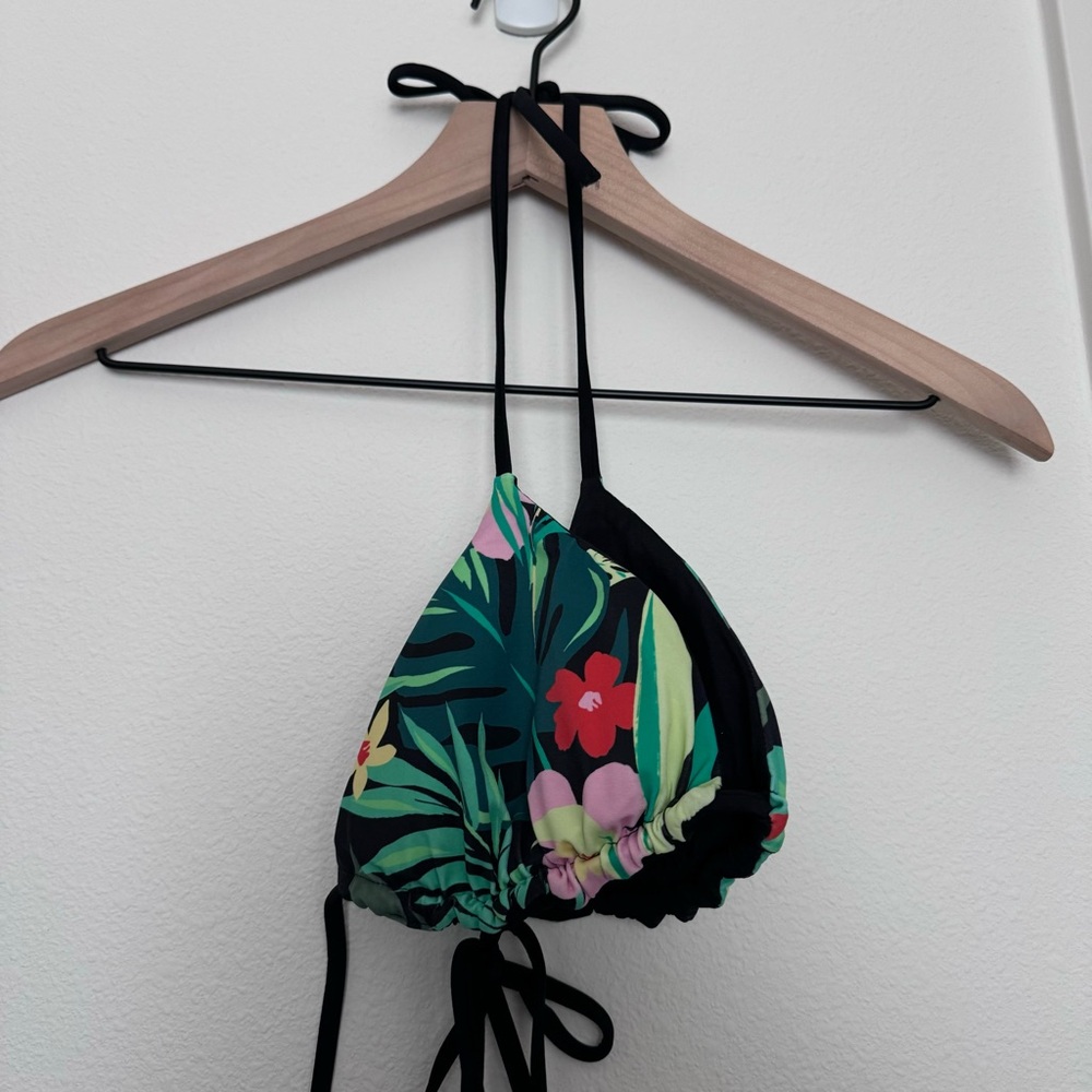 PINK L Triangle Swim Top
